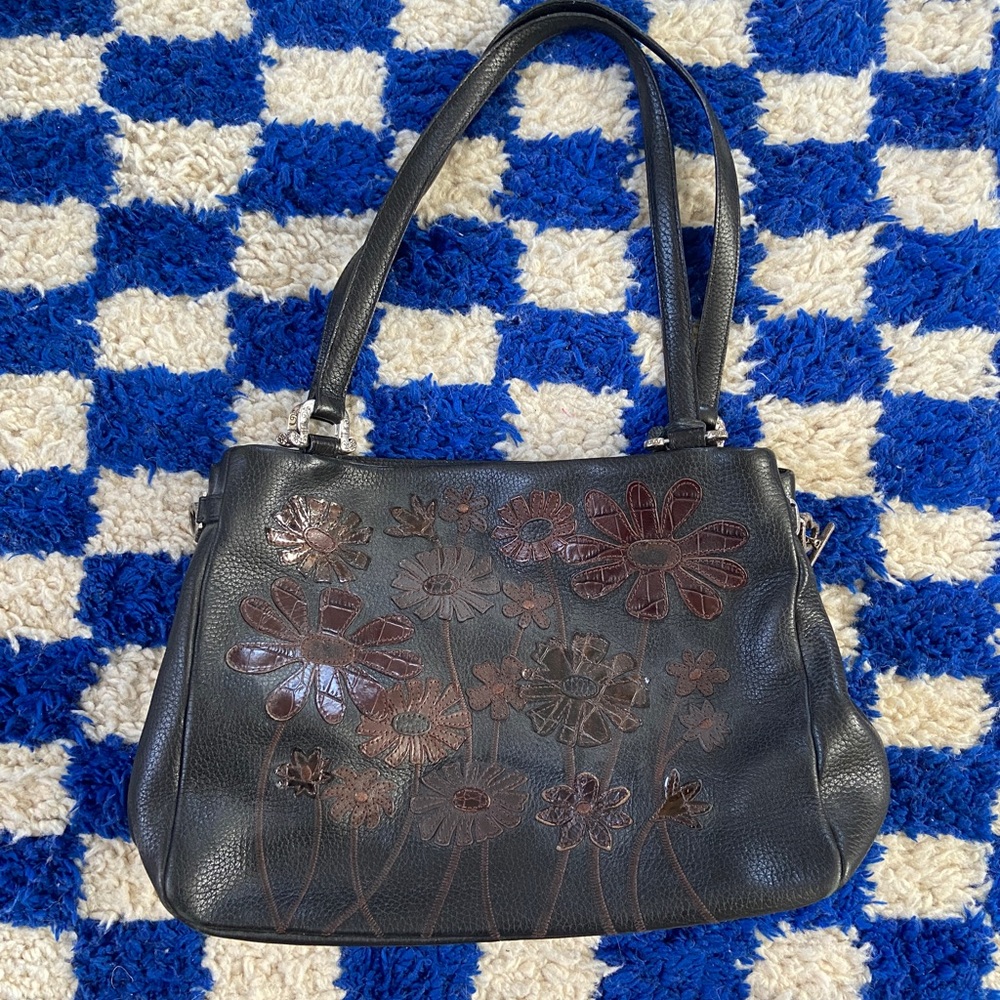 Floral Leather Brighton Shoulder bag purse